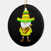 Gnome Cinco De Mayo Sombrero Guitar gnome Keramik Ornament (Links)