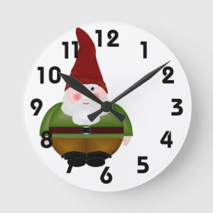 Gnome Clock Runde Wanduhr