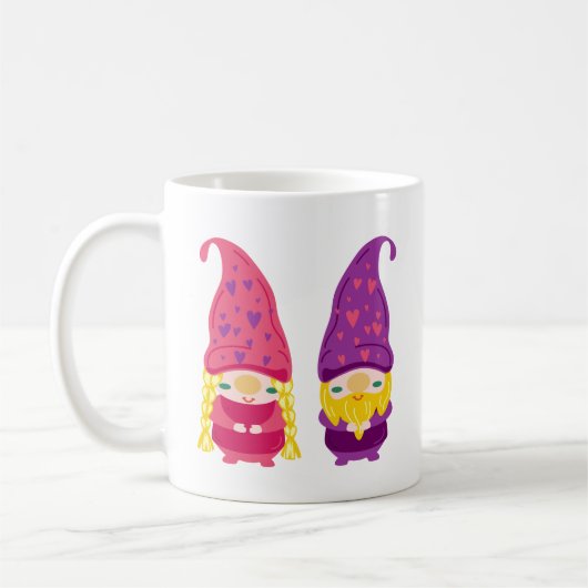 Gnome Couple anpassbar Kaffeetasse (Links)