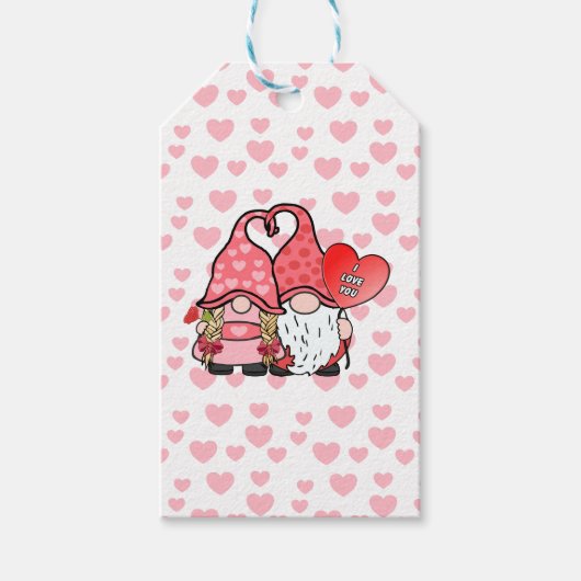 Gnome Couple Geschenkanhänger (Vorderseite)