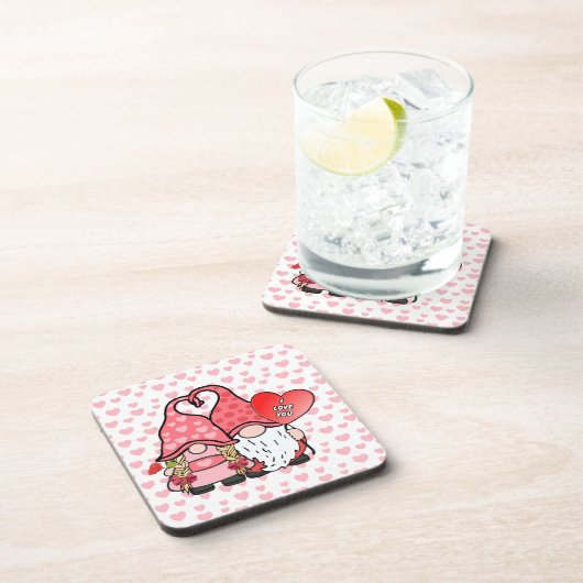 Gnome Couple Getränkeuntersetzer (Rechte Seite)