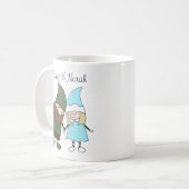 Gnome Couple Individuelle Name personalisiertes Ge Kaffeetasse (Vorderseite Links)