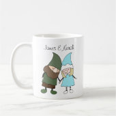Gnome Couple Individuelle Name personalisiertes Ge Kaffeetasse (Links)