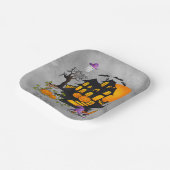 Gnome Couple Jack O' Lanterns Spuk House Pappteller (Gewinkelt)