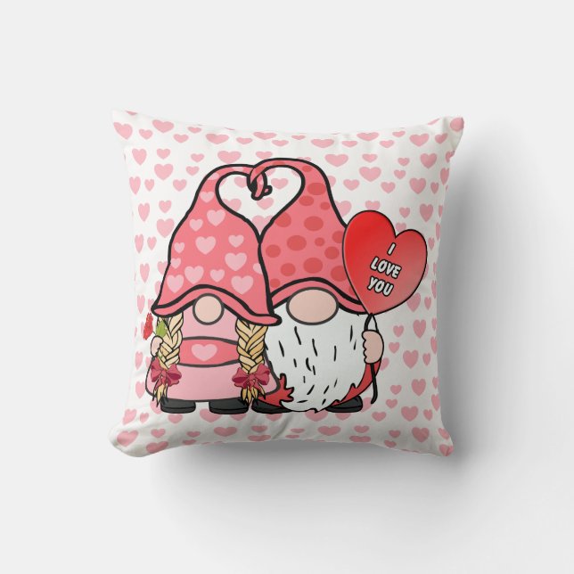 Gnome Couple Kissen (Vorderseite)