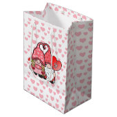 Gnome Couple Mittlere Geschenktüte (Vorderseite Schrägansicht)