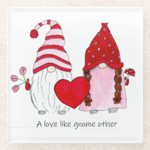 Gnome Couple Valentine Eine Liebe wie Gnome Glasuntersetzer