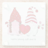 Gnome Couple Valentine Eine Liebe wie Gnome Glasuntersetzer (Rückseite)