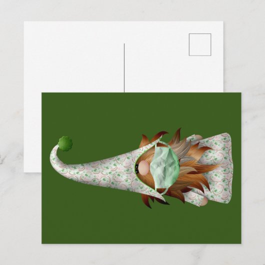 Gnome Covid 19 Postkarte (Vorne/Hinten)