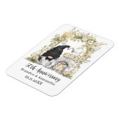Gnome Cream Floral Arch 50. Hochzeitstag Magnet (Linke Seite)