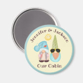 Gnome Cruising Couple Stateroom Door Marker Magnet (Vorderseite/Rückseite)