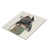 GNOME, DER EINE MÄUSEKeramik-FLIESE REITET Fliese (Seite)