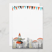 Gnome, der Gitarren-Einladung spielt Einladung (Vorne/Hinten)