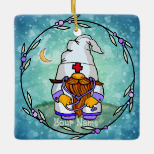 Gnome der männlichen Krankenschwester Keramikornament