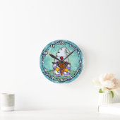 Gnome der männlichen Krankenschwester Runde Wanduhr (Zuhause)