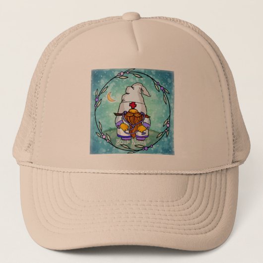 Gnome der männlichen Krankenschwester Truckerkappe (Vorderseite)