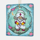 Gnome der weiblichen Krankenschwester Keramikornament (Links)