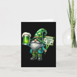 Gnome Drinking St. Patricks Day Happy St Paddys Karte