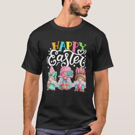 Gnome Easter Hug Egg Bunny Gnome Spring Gnomies Ha T-Shirt (Vorderseite)