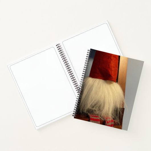 Gnome Elf Spiral Holiday Notebook mit 2 Bildern Notizblock (Innenseite)