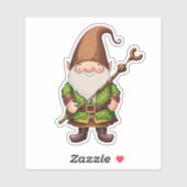 GNOME-Explorer mit Walking Cane Aufkleber (Blatt)