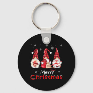 Gnome Familie Weihnachten für Frauen Männer Buffal Schlüsselanhänger