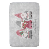 Gnome Familie Weihnachten Liebe Joce Peace Snowfla Badematte (Vorderseite Vertikal)