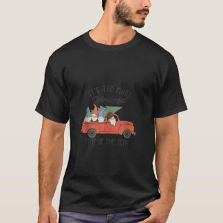 Gnome Familie Weihnachten Red Truck Gnomies Xmas H T-Shirt