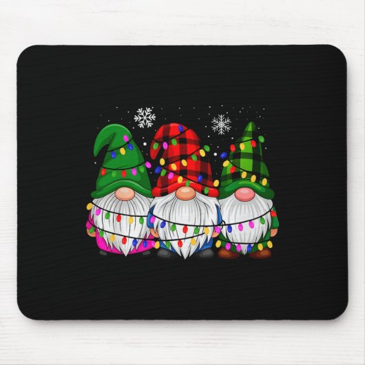 Gnome-Familien-Matching-Pjs Männer Frauen Lustige Mousepad (Vorne)