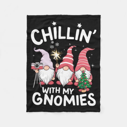 Gnome Family Christmas Chillin With My Gnomies _1 Fleecedecke (Vorderseite)