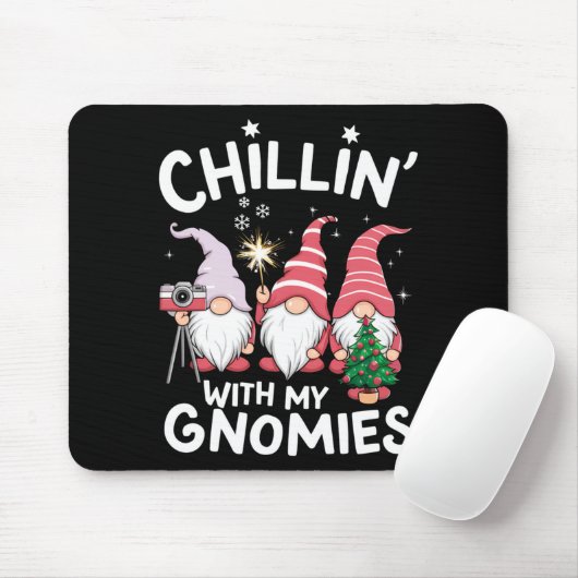 Gnome Family Christmas Chillin With My Gnomies _1 Mousepad (Mit Mouse)