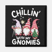 Gnome Family Christmas Chillin With My Gnomies Magnet (Vorne)