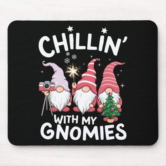 Gnome Family Christmas Chillin With My Gnomies Mousepad (Vorne)