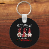 Gnome Family Christmas für Frauen Männer - Buffalo Schlüsselanhänger (Vorderseite)