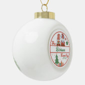 Gnome Family Christmas Keramik Kugel-Ornament (Links)