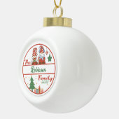 Gnome Family Christmas Keramik Kugel-Ornament (Rechts)