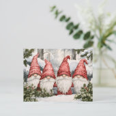 Gnome Feiertagspostkarte (Stehend Vorderseite)
