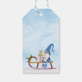 Gnome for Christmas Decorated Sleigh to From From Geschenkanhänger (Rückseite)