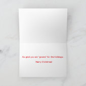 Gnome for the Holidays Christmas Card Dankeskarte (Innenseite)