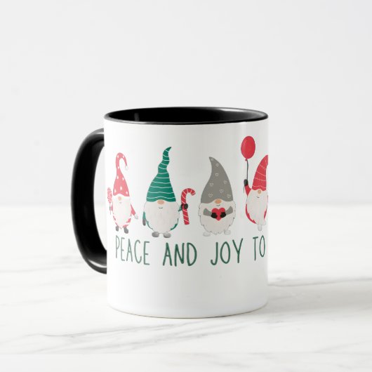 Gnome for the Holidays cute fun Christmas Tasse (Vorderseite Links)