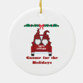 Gnome for the Holidays on a  Keramik Ornament (Hinten)