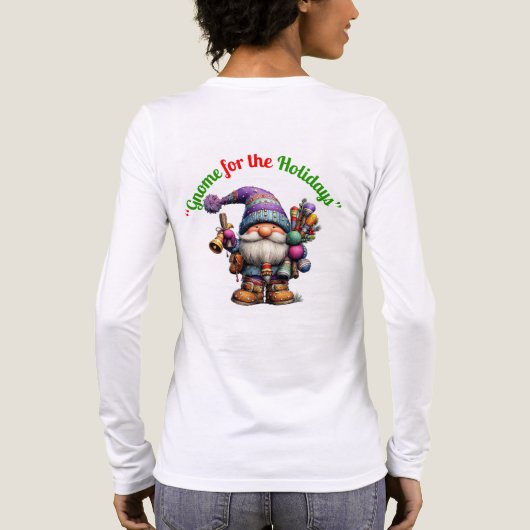 Gnome For The Holidays Tri-Blend Shirt (Rückseite)