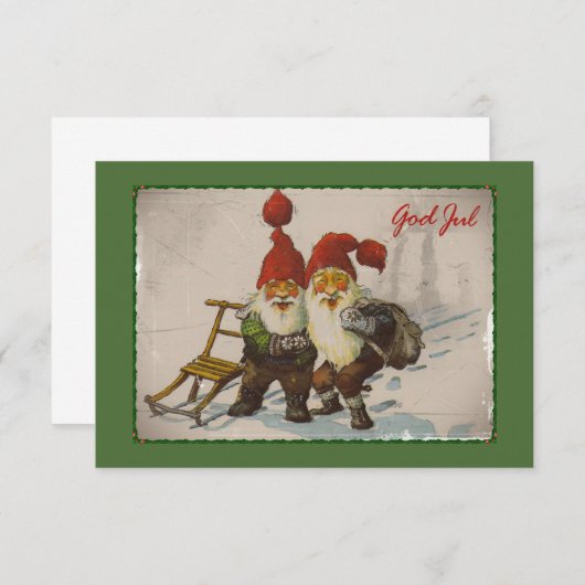 Gnome Friends Einladung (Vorne/Hinten)