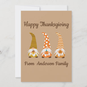 Gnome Frohe Thanksgiving Feiertagskarte