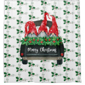 Gnome Frohe Weihnachten Duschvorhang (Vorderseite)