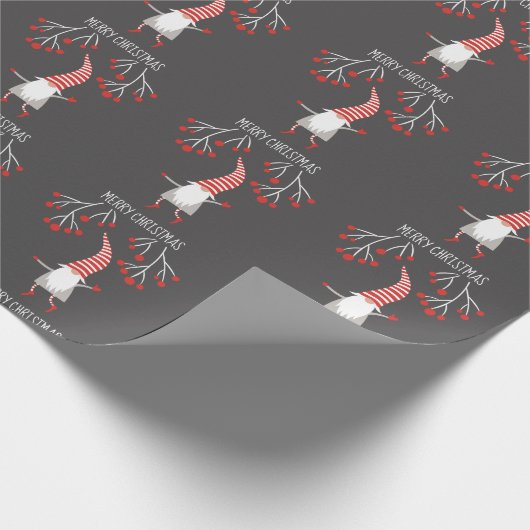 Gnome | Frohe Weihnachten Geschenkpapier (Ecke)