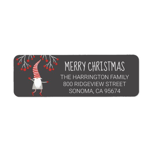 Gnome Frohe Weihnachtsfeiertage Rücksendeadresse E (Vorne)
