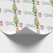 Gnome Frohen Festtage Geschenkpapier (Ecke)