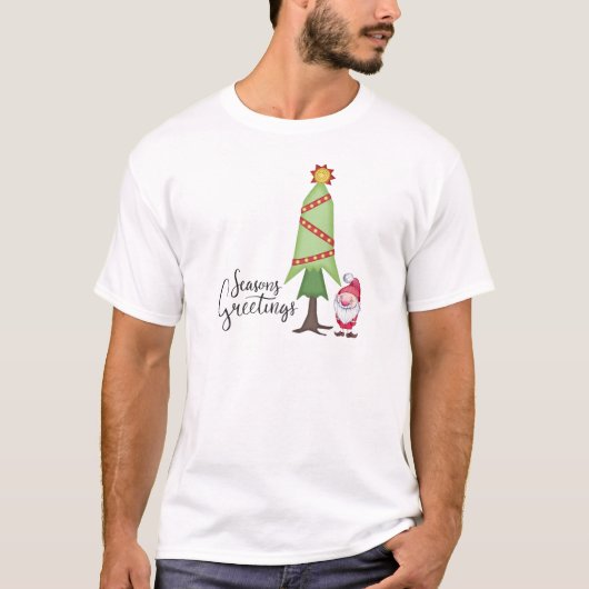 Gnome Frohen Festtage T-Shirt (Vorderseite)