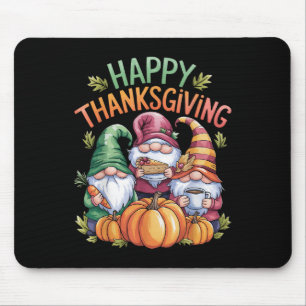 Gnome Frohes Erntedankfest 2024 Herbst Kürbis Mousepad